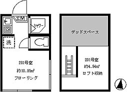 フェリスシープ ワンルームの間取図画像