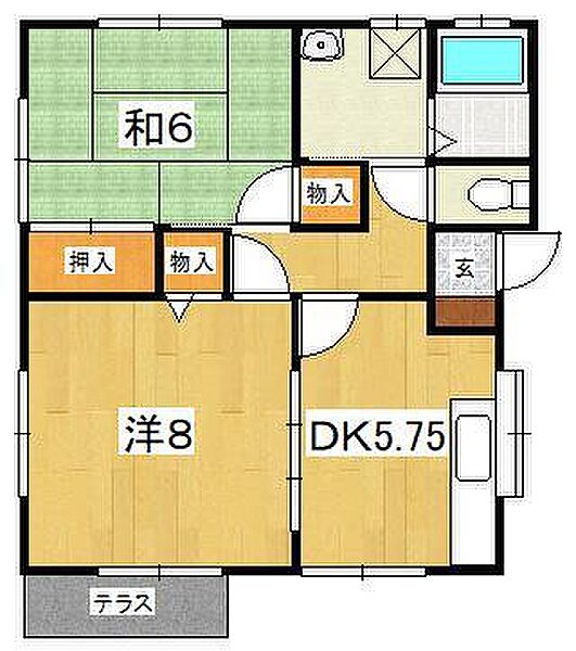 太田貸家Ｆ F｜神奈川県小田原市飯田岡(賃貸一戸建2DK・--・47.62㎡)の写真 その2