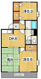 ガーデンコートC 3DKの間取図画像