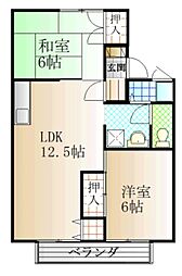 ライフパル 2LDKの間取図画像