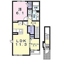 大阪府堺市堺区石津町３丁（賃貸アパート1LDK・2階・50.96㎡） その2