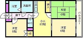 グローリアス金岡A棟  ｜ 大阪府堺市北区金岡町（賃貸マンション3LDK・2階・57.00㎡） その2