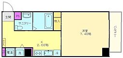 プログレスアペゼ 1Kの間取図画像