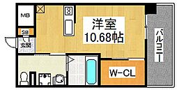 リズィエール ワンルームの間取図画像
