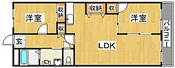 エスト深井 2LDKの間取図画像