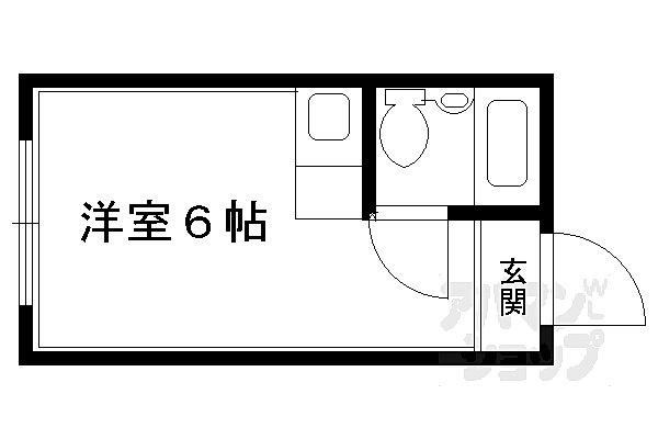 京都府京都市北区小山西元町(賃貸マンション1R・3階・15.80㎡)の写真 その2