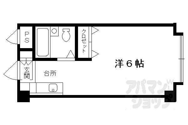 カサデソーラ白川 506｜京都府京都市左京区一乗寺樋ノ口町(賃貸マンション1K・5階・14.85㎡)の写真 その2