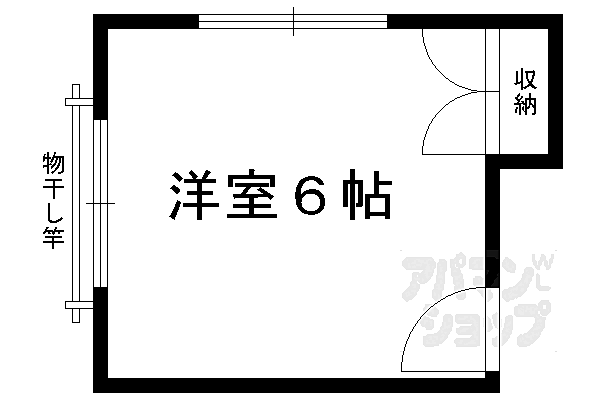 京都府京都市北区上賀茂二軒家町(賃貸アパート1R・2階・11.00㎡)の写真 その2