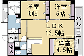 京都府京都市北区紫野上御輿町（賃貸マンション3LDK・3階・73.63㎡） その2