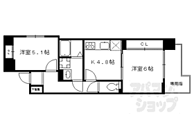 京都府京都市中京区高倉通二条上る天守町（賃貸マンション2K・1階・42.42㎡） その2