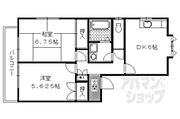 パークハイムミカサ 2DKの間取図画像