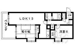 メゾンドイケダ 2LDKの間取図画像