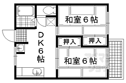 グリーンヒルおぐら 2DKの間取図画像