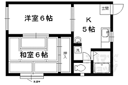 スタティックハイツキタ 2DKの間取図画像