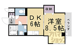 ファーストイワクラ 1DKの間取図画像
