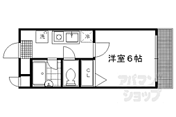 ジュマール下鴨 1Kの間取図画像