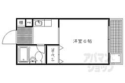第三吉与門ハイツ 1Kの間取図画像