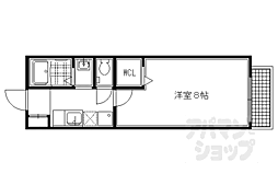 修学院クラヴィエ 1Kの間取図画像