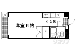 サンライズヒガシラ 1Kの間取図画像