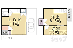メゾンクレール 2LDKの間取図画像