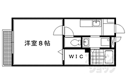 メープル宝ヶ池 1Kの間取図画像