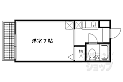 ラフィーネ森 1Kの間取図画像