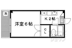 コーポヤスタニ 1Kの間取図画像