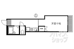パフィオ聖護院 1Kの間取図画像