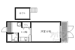 フォレスト 1Kの間取図画像