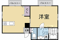 シャトレ室町 1LDKの間取図画像