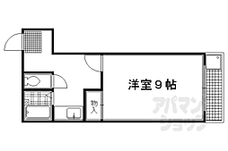 コスモハイツ宝ケ池 1Kの間取図画像
