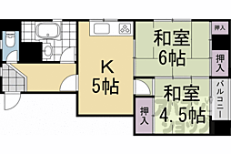 エビスビル 2DKの間取図画像
