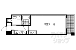 レジディア洛北 1Kの間取図画像