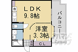 ジォリエヴィラ 1DKの間取図画像
