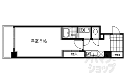 インベスト京都修学院 1Kの間取図画像