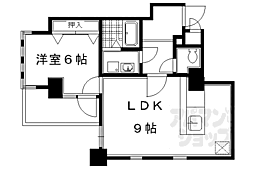 スカイウェイ洛北 1LDKの間取図画像