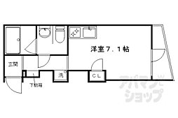 GrandeCourtShugakuin ワンルームの間取図画像