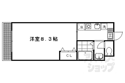 NUテラス京大前 1Kの間取図画像