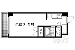 ジュイール北白川 1Kの間取図画像