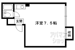 マオカハイツ ワンルームの間取図画像