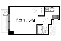 セラヴィ岩倉 1Kの間取図画像