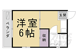 コーポフタバ 1Kの間取図画像