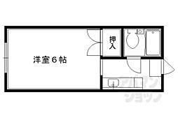 コーポ町柳 1Kの間取図画像