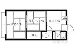叡和ハイツ 2DKの間取図画像