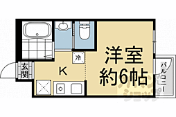 ハイツおおくら 1Kの間取図画像