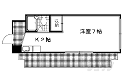 MYシャイン 1Kの間取図画像