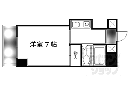シャンブル伊川 1Kの間取図画像