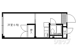 ジュンヒル 1Kの間取図画像