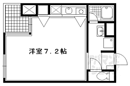 プロスペクト下鴨 ワンルームの間取図画像