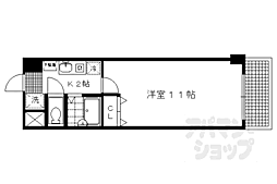 シャン・ド・フルール 1Kの間取図画像